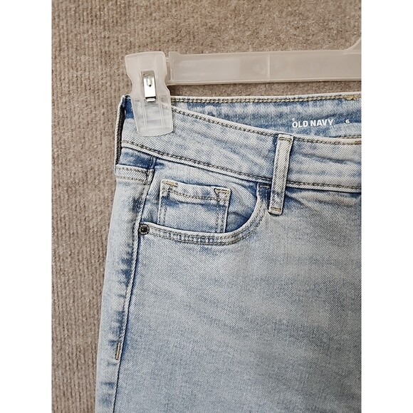 Old Navy Rockstar Slim Capri Jeans Womens 6 Blue Light Wash Stretch NEW - Picture 5 of 13
